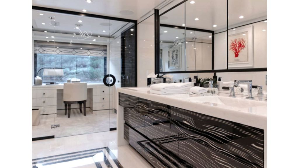 Amels 180,
Unmatched Comfort and Versatility
Boasting extensive interior design, Amels 180 offers six luxury suites where guests can stay in complete comfort