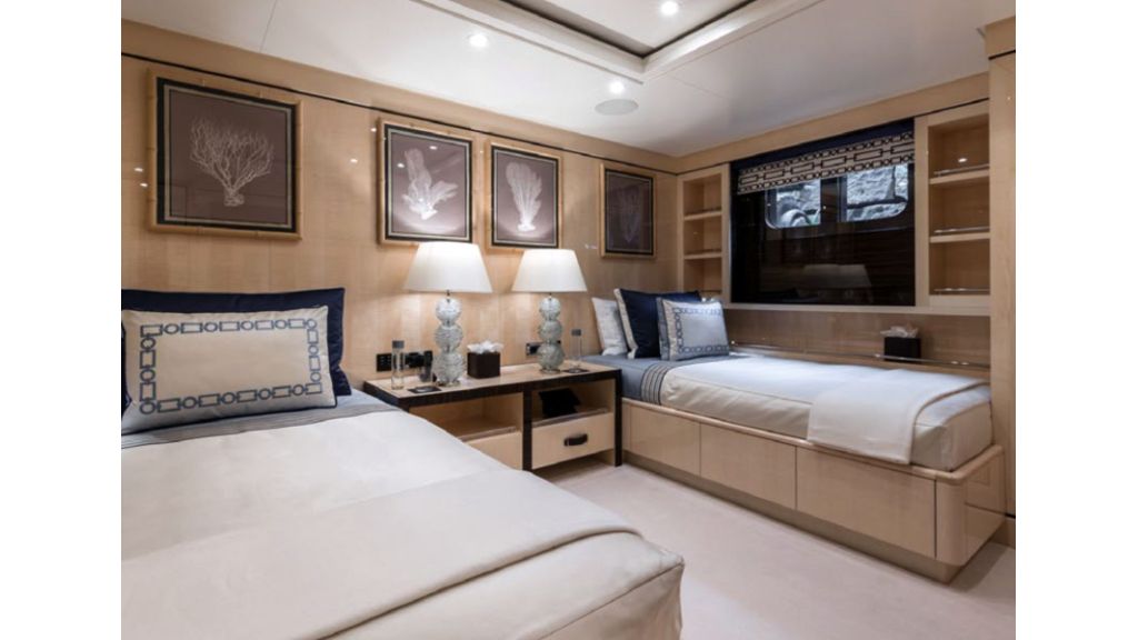 Amels 180, Spectacular Design and Innovation
Designed by the esteemed Tim Heywood, Amigos flaunts sleek exterior lines and a unique "palace-tan" hull, ensuring it stands out in any port of call The spacious beach club with Hamman is perfect for relaxation, when the sun deck forward swimming pool It offers the perfect place to relax and enjoy the stunning view