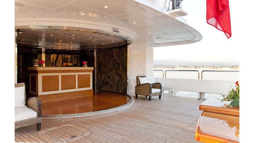 Luxury 50m Aluminum Yacht, Generous accommodation for 10 guests in 5 cabins is divided between the owner's suite on the main deck and 4 guest suites on the lower deck