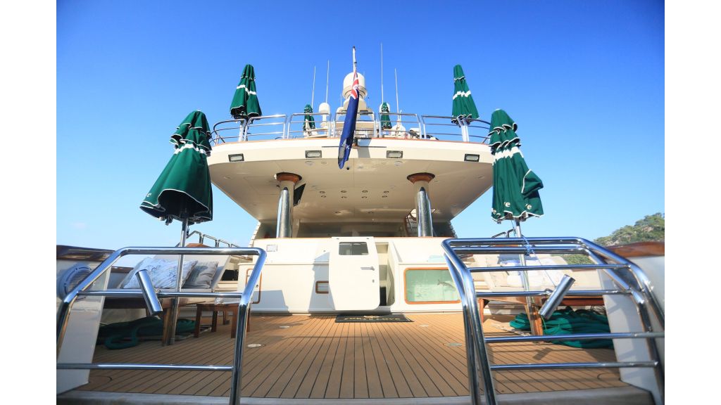 Luxury Motoryacht For Sale, The fore deck contains another concept – a Jacuzzi with a fully hydraulic roof allowing water to remain in the bath whilst underway